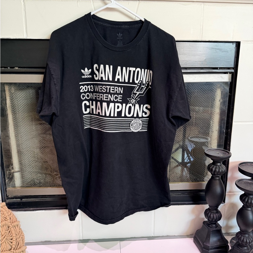 Adidas Black San Antonio Champions Men's T-Shirt